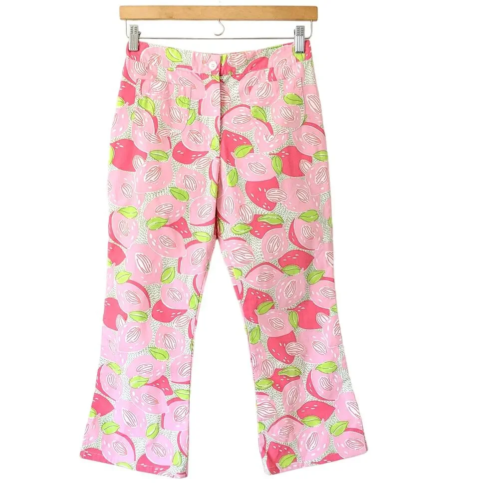 Lilly Pulitzer Girls Pants 14 Peach All‎ Over Print